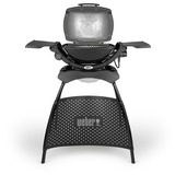 Weber Elektrogrill Q 1400 mit Stand, Dark Grey schwarz/grau, 2.200 Watt, mit Seitentischen