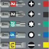 Wera Tool-Check Modular Imperial 1, Bit-Satz schwarz/grün, 21-teilig, zöllig, inkl. 1/4" Bit-Ratsche