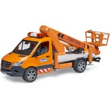 bruder 02679 Mercedes Benz Sprinter Arbeitsbühne, Modellfahrzeug inkl. Light + Sound Modul