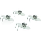 fischer Press2fix Magnetkralle 4 Stück, Haken silber, 4 Stück