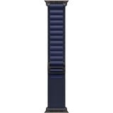 Apple 49 mm Alpine Loop, Uhrenarmband dunkelblau/schwarz, Größe S