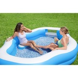 Bestway Family Pool "Splashview", mit Seitenfenster, Schwimmbad hellblau/weiß, 270cm x 198cm x 51cm