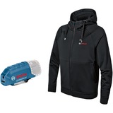 Bosch Heat+Jacket GHH 12+18V Kit Größe L, Arbeitskleidung schwarz, inkl. Ladeadapter GAA 12V-21, 1x 12-Volt-Akku