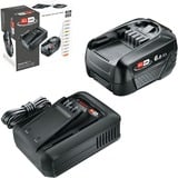 Bosch Heimwerken & Garten Akku Starter-Set 18V 1x 6,0Ah + Schnellladegerät AL 18V-44 schwarz, Li-Ionen Akku 6,0Ah, POWER FOR ALL ALLIANCE