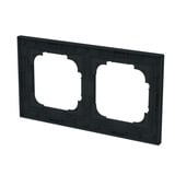 Busch-Jaeger Abdeckrahmen zweifach, Abdeckung schwarz, Retail