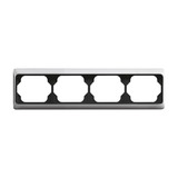 Busch-Jaeger Rahmen vierfach waagerecht alpha titan, Retail