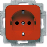 Busch-Jaeger Schutzkontakt Steckdosen Einsatz 20 EUCKS-217-101 rot, Retail