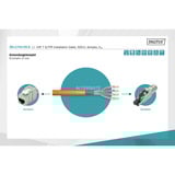Digitus Professional Cat.7 S/FTP Verlegekabel simplex, Cca orange, 500 Meter Trommel