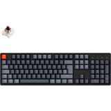 Keychron K10, Gaming-Tastatur schwarz/grau, DE-Layout, Gateron G Pro Brown, Aluminiumrahmen, RGB