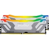 Kingston CU-DIMM 48 GB DDR5-8400 (2x 24 GB) Dual-Kit, Arbeitsspeicher silber/weiß, KF584CU40RWAK2-48, FURY Renegade RGB, INTEL XMP