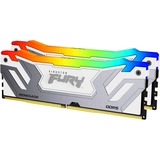 Kingston CU-DIMM 48 GB DDR5-8400 (2x 24 GB) Dual-Kit, Arbeitsspeicher silber/weiß, KF584CU40RWAK2-48, FURY Renegade RGB, INTEL XMP