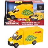 Majorette Mercedes-Benz Sprinter DHL, Spielfahrzeug gelb, Mit Licht und Sound