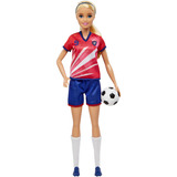 Mattel Fußballspielerin-Puppe mit Trikot und Fußball 