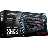 Sharkoon SKILLER SGK3, Gaming-Tastatur schwarz, ES-Layout, Kailh Red
