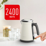 Tefal KI666A  Edelstahl, Wasserkocher beige/edelstahl, 2.400 Watt, 1,7 Liter