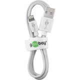 goobay USB 2.0 Adapterkabel, USB-A Stecker > Lightning Stecker weiß, 1 Meter