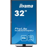 iiyama XUB3294QSU-B1, LED-Monitor 80 cm (31.5 Zoll), schwarz, WQHD, VA, HDMI, DisplayPort, Pivot, USB