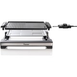 Bestron BBQ-Tischgrill, Elektro-Grillplatte schwarz/edelstahl, 2.000 Watt