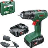 Bosch Heimwerken & Garten Akku-Bohrschrauber EasyDrill 18V-40 grün/schwarz, 2x Li-Ionen Akku 2,0Ah, Koffer, POWER FOR ALL ALLIANCE