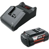 Bosch Starter-Set 36V (GBA 36V 6.0Ah + AL 36V-20), Ladegerät schwarz, 36V POWER FOR ALL, Akku + Ladegerät
