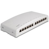 DeLOCK Mini Desktop Patchpanel 12 Port Cat.6a grau