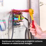 EINHELL E-Case Werkzeugkoffer Elektrik-VDE, 24-teilig, Werkzeug-Set rot/gelb, mit Werkzeug-Sortiment für Elektriker