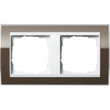 Gira Abdeckrahmen 2fach, Abdeckung braun, Retail