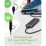 ICY BOX IB-1808MCT-CU31, Laufwerksgehäuse schwarz