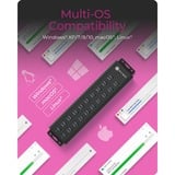 ICY BOX IB-HUB 1720-U3, USB-Hub schwarz