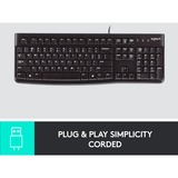 Logitech Keyboard K120, Tastatur schwarz, DE-Layout