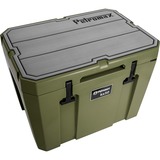 Petromax Haft-Auflage für Petromax Kühlbox kx50, Abdeckung grau, mit Linienstruktur und Schriftzug