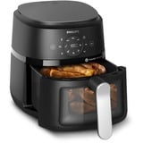 Philips Airfryer 2000 series, NA221/00, Heißluftfritteuse schwarz/silber, 1.500 Watt, Korb 4,2 Liter