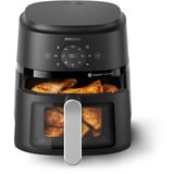 Philips Airfryer 2000 series, NA221/00, Heißluftfritteuse schwarz/silber, 1.500 Watt, Korb 4,2 Liter