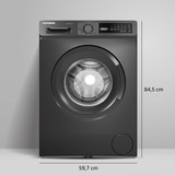 Telefunken W-8-1400-A-DI, Waschmaschine schwarz/inox