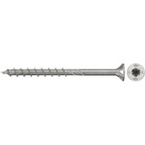 fischer Spanplattenschraube PowerFast II 6,0x60 Senkkopf TX 100 Stück, mit Teilgewinde, Edelstahl A4