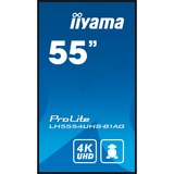 iiyama ProLite LH5554UHS-B1AG, Public Display schwarz, UltraHD/4K, IPS, Lautsprecher
