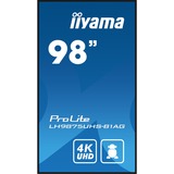 iiyama ProLite LH9875UHS-B1AG, Public Display schwarz (matt), UltraHD/4K, IPS, Lautsprecher