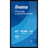 iiyama ProLite T4329AS-B1AG, LED-Monitor 108 cm (42.5 Zoll), schwarz (matt), UltraHD/4K, VA, Touchscreen, Android, USB-C