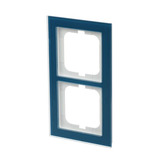 0 Abdeckrahmen 2-fach, Abdeckung blau, Retail
