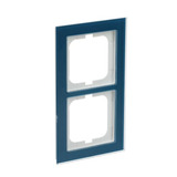 0 Abdeckrahmen 2-fach, Abdeckung blau, Retail