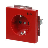 0 Schutzkontaktsteckdose CEE 7/3 Typ F Einsatz 20 EUCKS DV 12 82101 rot, Retail