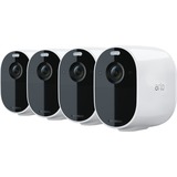 Arlo Essential Spotlight, Überwachungskamera weiß/schwarz, 4er Pack, WLAN, Full HD