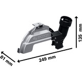 Bosch Absaughaube GDE 180-CG Professional, Staubsauger-Aufsatz für große Ø 180mm Winkelschleifer