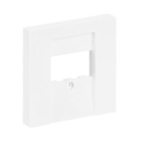 Busch-Jaeger Zentralscheibe Daten- und Sprachanschluss für Universal-Anschluss-Einheiten und Lautsprecher, Abdeckung weiß (glänzend), Retail