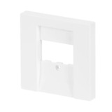 Busch-Jaeger Zentralscheibe Daten- und Sprachanschluss für Universal-Anschluss-Einheiten und Lautsprecher, Abdeckung weiß (glänzend), Retail