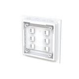 Busch-Jaeger Zentralscheibe sechsfach beleuchtbar, Zentralplatte weiß, Retail