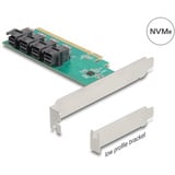 DeLOCK PCI Express x16 Karte zu 4 x intern SFF-8643 NVMe  - LP, Schnittstellenkarte 
