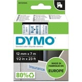 Dymo D1 ORIGINAL Schriftband, blau auf weiß, 12mm x 7m S0720540  