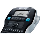 Dymo LabelManager 160, Beschriftungsgerät schwarz/silber, mit QWERTZ-Tastatur, S0946360