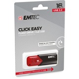 Emtec B110 Click Easy 16 GB, USB-Stick rot/schwarz, USB-A 3.2 Gen 1
